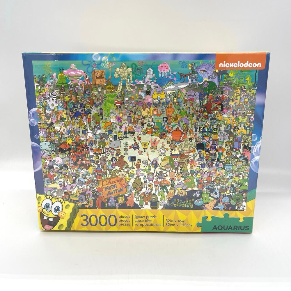 Aquarius Nickelodeon Sponge Bob Square Pants 3000 Piece Jigsaw Puzzle 32x45